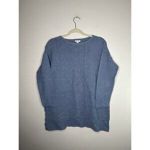 J. Jill Pure Jill 100% cotton light blue exposed Seam Top Short Size Medium